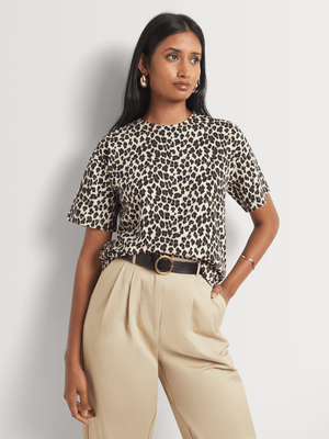 Cotton Leopard shirt women